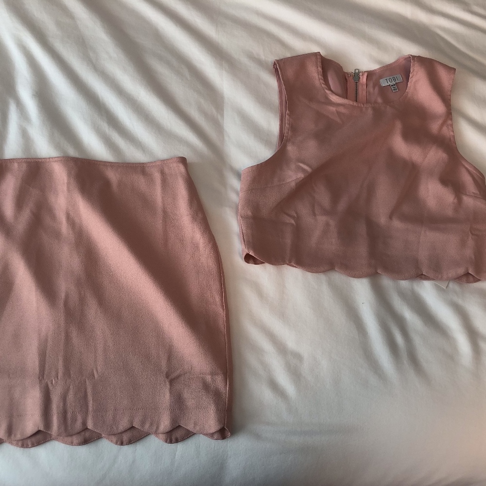 Pink Tobi Top and Skirt Set